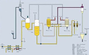 Oil Bleaching Section of the Edible Oil Refining Plant